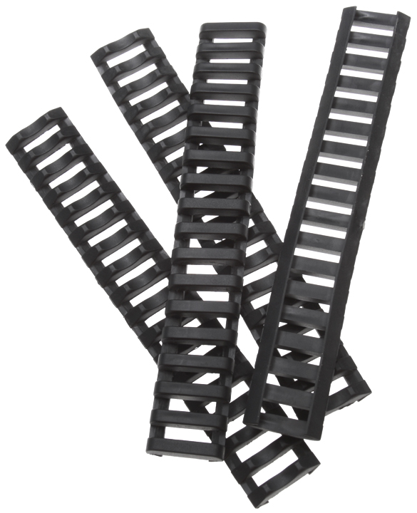 Rails cover set, low profile, 4pcs, black, ACM