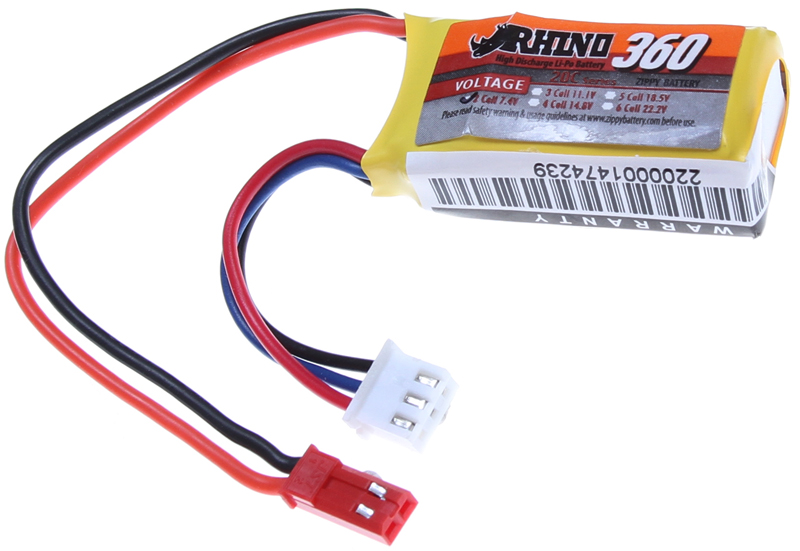 Battery, AEP, Li-Pol, 7.4V, 360mAh, 20C, Rhino