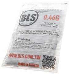Airsoft BBs, 0.46g, 6mm, gray, stainless, 1000rd, small bag, BLS