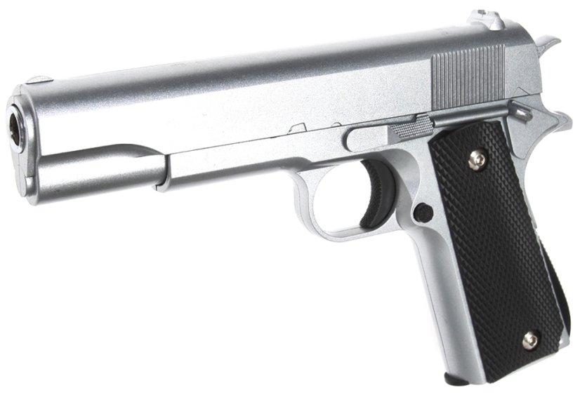 Colt M1911A1, fém, ezüst, Galaxy, A&K, G.13S