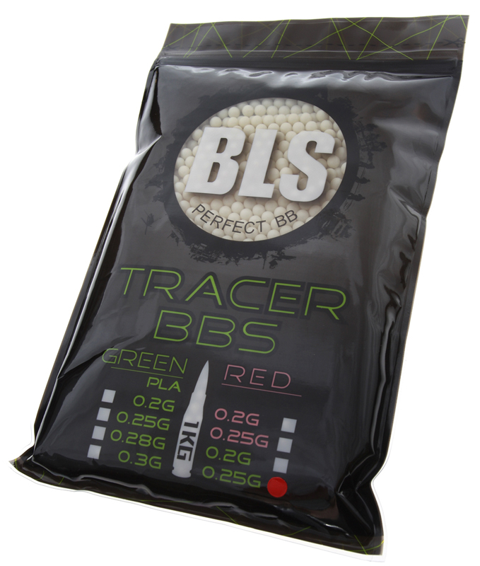 Airsoft BB-k, 0,25 g, 6 mm, nyomjelző fény, 4000 db, BLS
