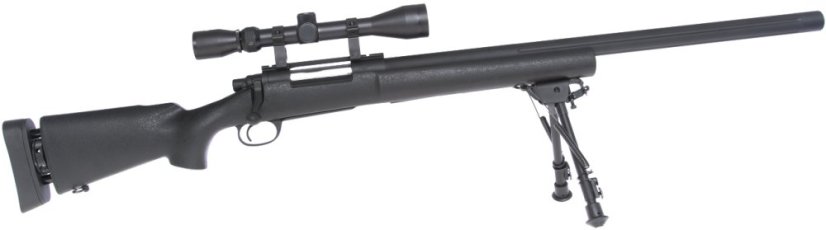 M24 Socom black, Military, bipod, scope, Snow Wolf, SW-04JB ++