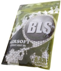 Airsoft BB-k, 0,43 g, 6 mm, fehér, 1000 db, kis tasak, BLS