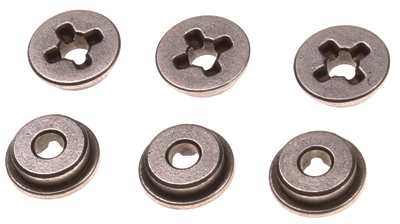 Bushings, steel, oilless, 8mm, cross slot, SHS