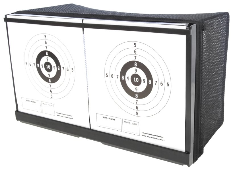 Practice shooting range with net, Well