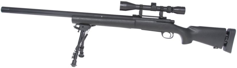 M24 Socom black, Military, bipod, scope, Snow Wolf, SW-04JB ++