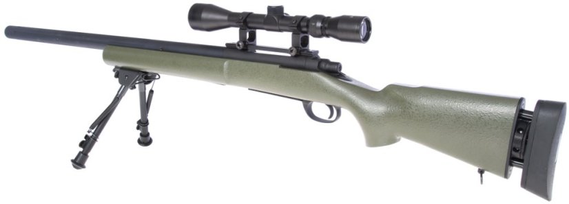 M24 Socom OD, Military, bipod, scope, Snow Wolf, SW-04JG ++