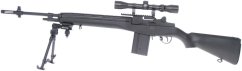 M14, fekete, kétlábú állvány, távcső, AGM, MP008