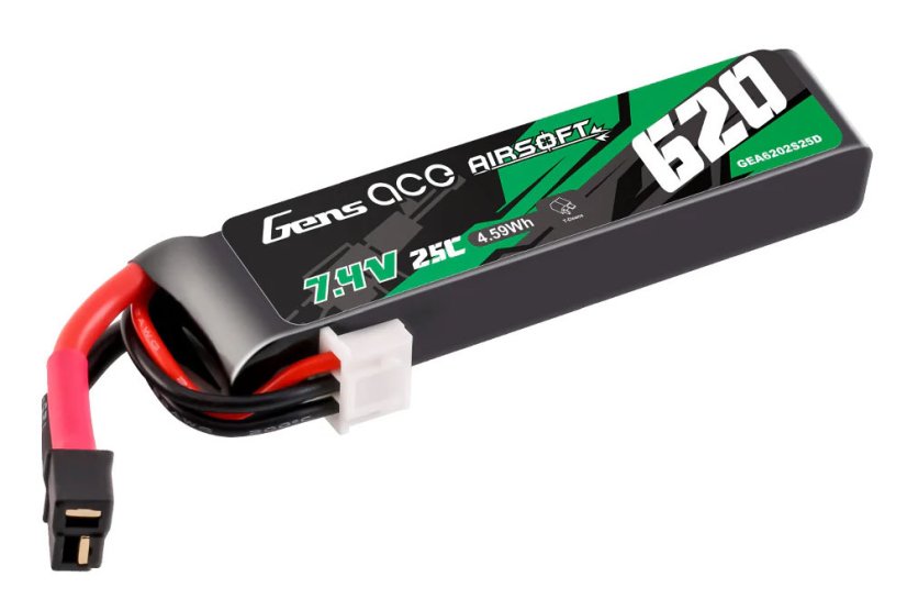 Battery Li-Po 7.4V, 620 mAh, 25C, AEP, Gens Ace