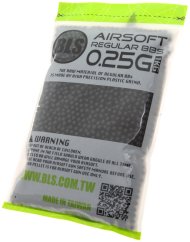 Airsoft BB-k, 0,25 g, 6 mm, 4000 db, fekete, BLS