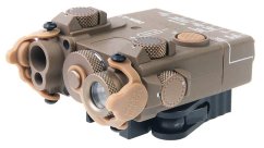 Box PEQ DBAL-A2, LED flashlight, laser, tan, WADSN