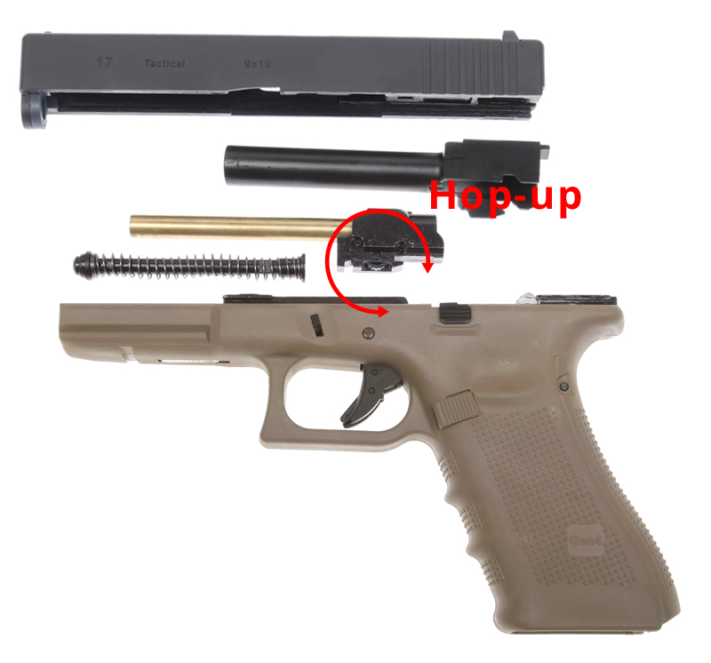 Glock 17, cadre 4e génération, TAN, GBB, WE
