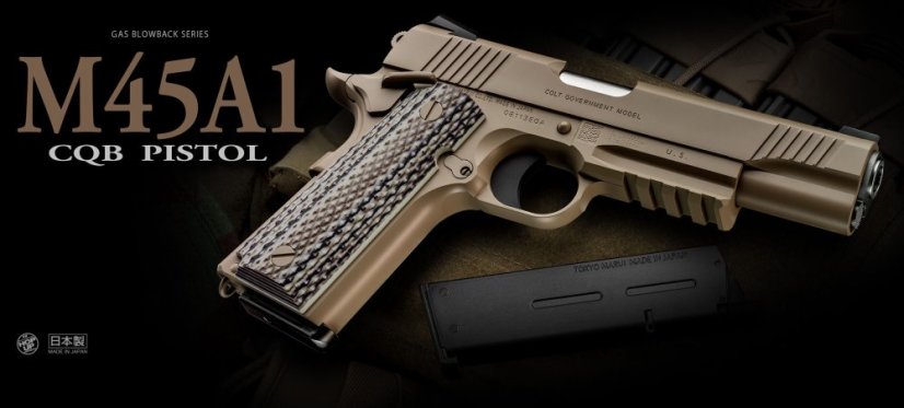 Colt M45A1, TAN, GBB, Tokyo Marui