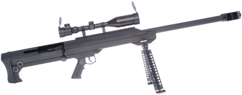 Barrett M99, kétlábú állvány, távcső, Snow Wolf, SW-01A