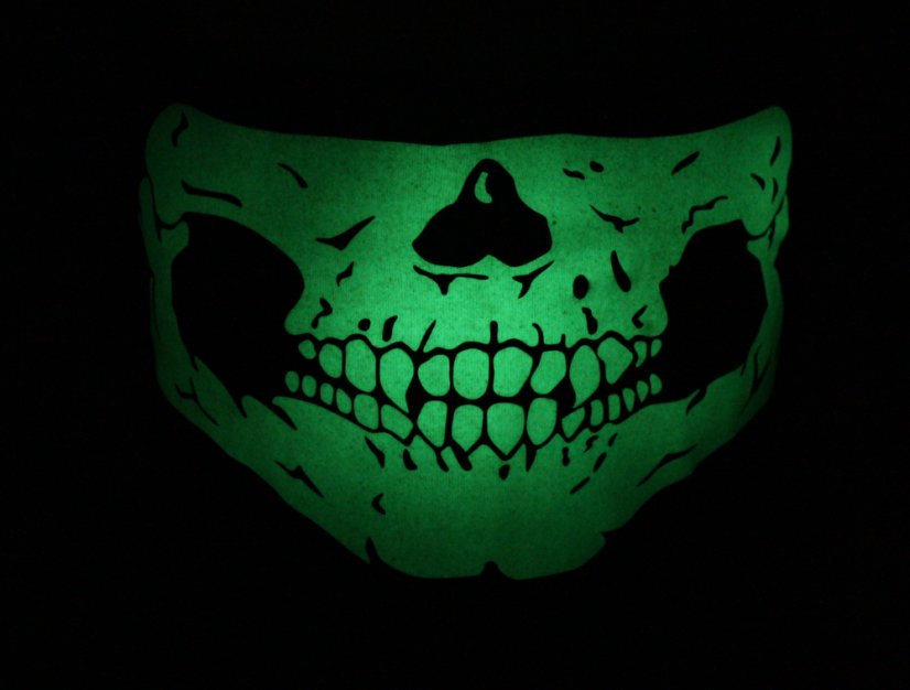 Balaclava Ghost, egy lyuk, világító koponya, fekete, ACM