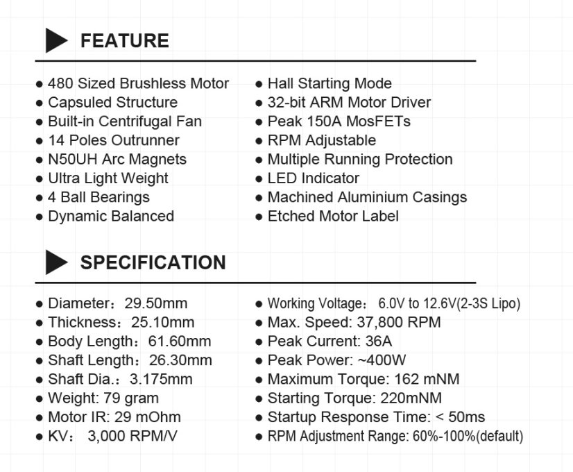 Hosszú motor AGM Torque, 480 osztály, kefe nélküli, Dualsky