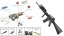 Durable Custom M16A4 RIS, 130m/s, AirsoftGuns, BY-055, BI-5581M