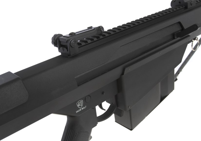 Barrett M107A1, black, bipod, Snow Wolf, SW-013