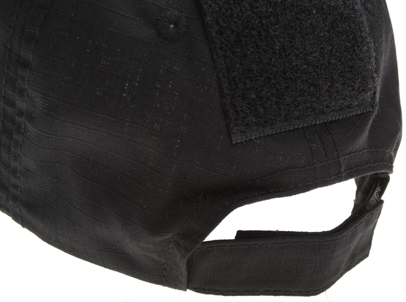 Baseball cap, velcro panels, black, ACM