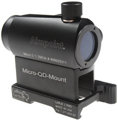 Vörös pontos célzó, Aimpoint Micro T-1, magas rögzítésű QD, ACM