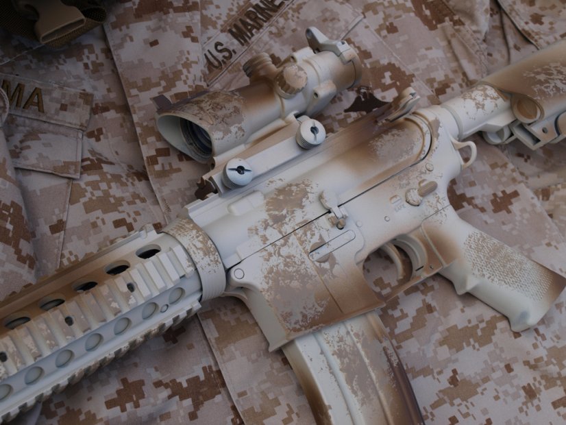 Camo egyedi M4 SOPMOD, 160 m/s, AirsoftGuns, CM.007