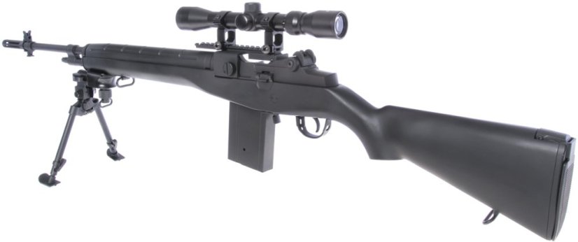 M14, black, bipod, scope, AGM, MP008