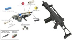 Power Custom G36C, 150 m, s AirsoftGuns, CM.011