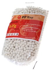 Airsoft-BBs, 0,45 g, 6 mm, 2000 Stück, BB King