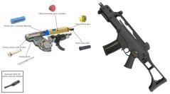 EKO Custom G36C, 140 m/s, AirsoftGuns, CM.011
