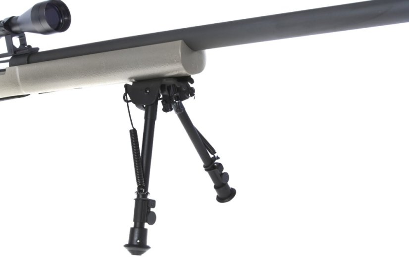 M24 Socom TAN, kétlábú állvány, távcső, Snow Wolf, SW-04T ++