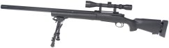 M24 Socom black, Military, bipod, scope, Snow Wolf, SW-04JB ++