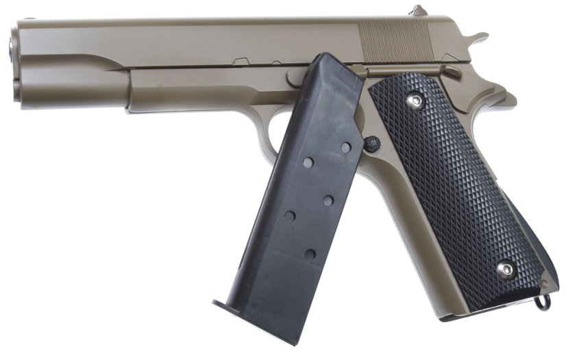 Colt M1911A1, fém, sivatagi, Galaxy, A&K, G.13D