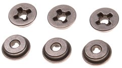 Bushings, steel, oilless, 8mm, cross slot, SHS