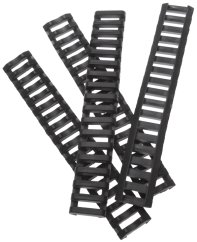 Rails cover set, low profile, 4pcs, black, ACM