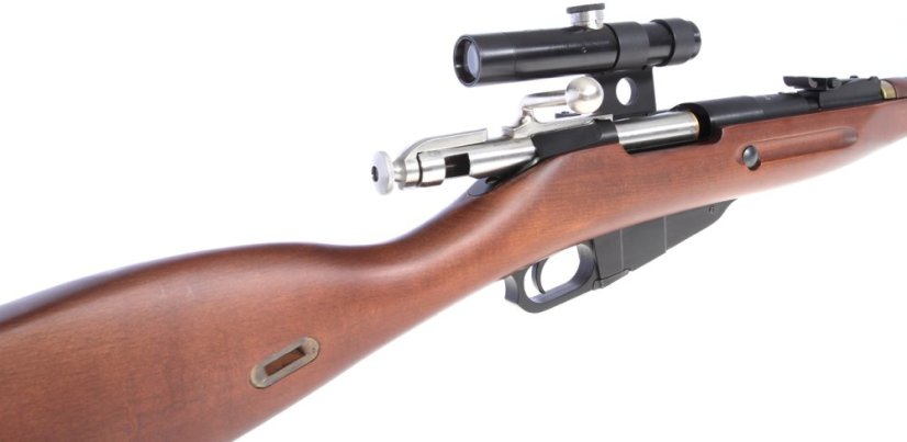 Mosin Nagant, rugós változat, valódi fa, távcső, PPS, S-3