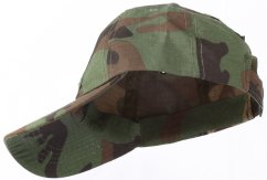 Baseball cap, velcro panels, woodland, ACM