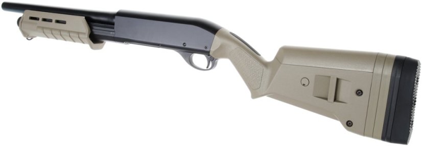 Magpul M870, fém, ABS, rövid, SGA állvány, TAN, Cyma, CM.355M