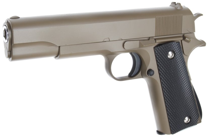 Colt M1911A1, fém, sivatagi, Galaxy, A&K, G.13D