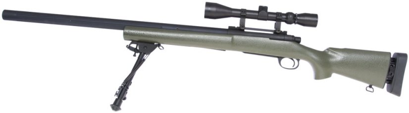 M24 Socom OD, Military, bipod, scope, Snow Wolf, SW-04JG ++