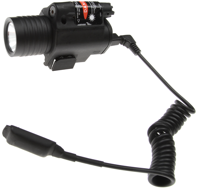 Latarka taktyczna, M6 LED, laser, czarna, ACM
