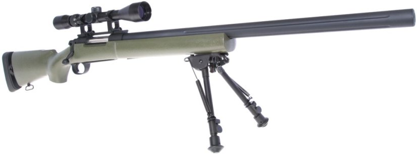 M24 Socom OD, Military, bipod, scope, Snow Wolf, SW-04JG ++