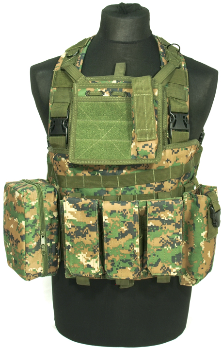 Chest rig Recon, digital woodland, ACM