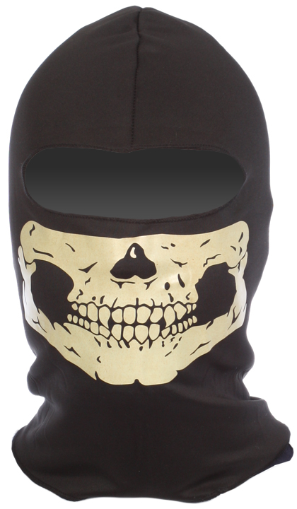 Balaclava Ghost, egy lyuk, világító koponya, fekete, ACM