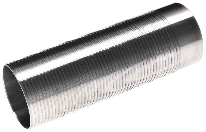 Polished stainless steel cylinder M16, ribbed, SHS