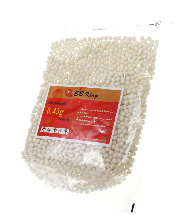 Airsoft BB-k, 0,43 g, 6 mm, 2000 db, BB King