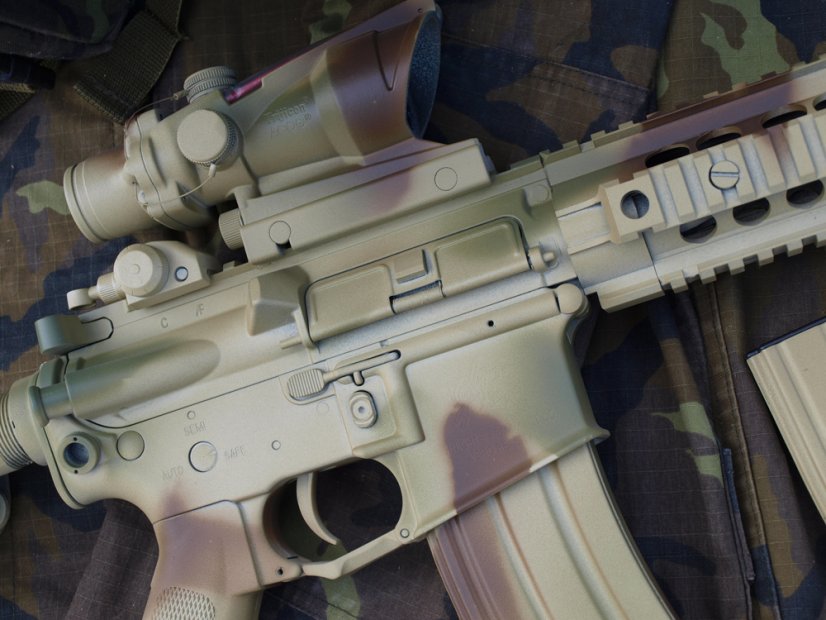 Camo egyedi KAC SR-15, 150 m/s, AirsoftGuns, E&C