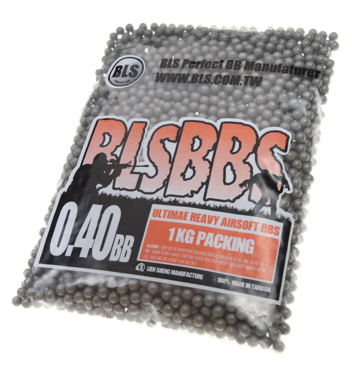 Airsoft BB-k, 0,40 g, 6 mm, szürke, rozsdamentes, 2500 db, BLS