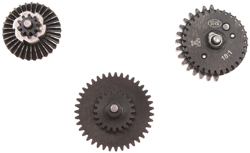 Set of gears, flat teeth, standard, 18:1, SHS