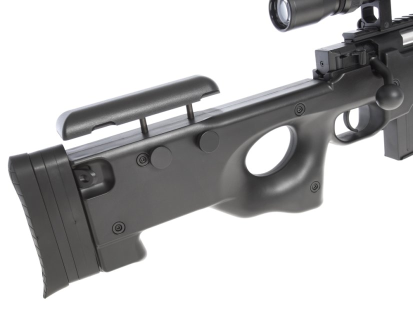L96 AWS, black, bipod, scope, Upgrade version, Well, MB4401D
