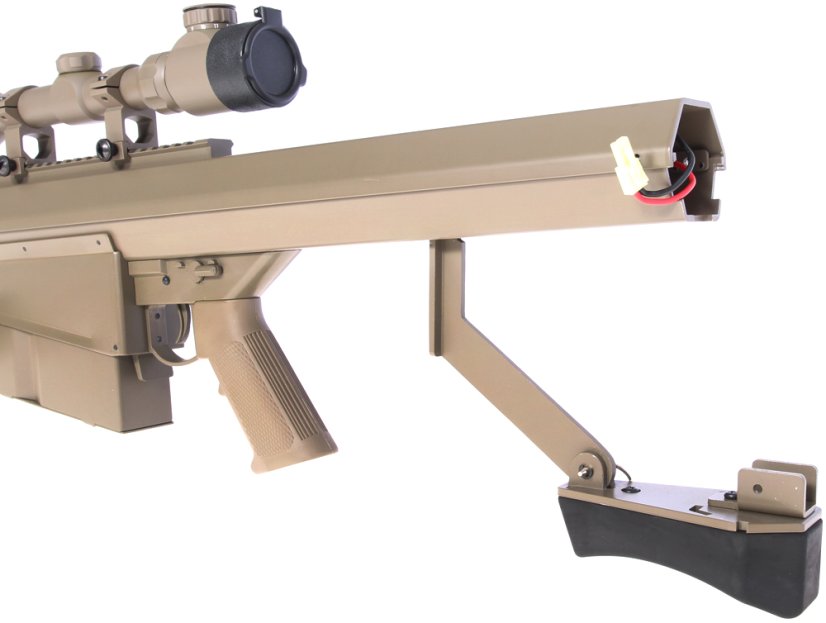Barrett M82A1 CQB TAN, bipod, scope, Snow Wolf, SW-02B